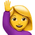 🙋‍♀️ Wanita Mengangkat Tangan Apple