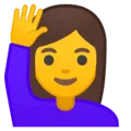 🙋‍♀️ Wanita Mengangkat Tangan Google
