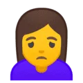 🙍‍♀️ Wanita Mengerutkan Dahi Google