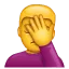 🤦 Orang dengan Gestur Facepalm WhatsApp