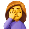 🤦‍♀️ Wanita dengan Gestur Facepalm Facebook