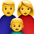 👨‍👩‍👦 Keluarga Pria Wanita Anak Laki Laki Apple