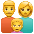 👨‍👩‍👦 Keluarga Pria Wanita Anak Laki Laki WhatsApp