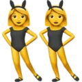 👯‍♀️ Wanita dengan Telinga Kelinci Apple