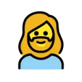 🧔‍♀️ Wanita Berjanggut OpenMoji