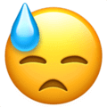 😓 Wajah Sedih Berkeringat Apple