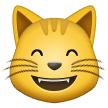 😸 Kucing Tersenyum dengan Mulut Terbuka dan Mata Tertutup Samsung