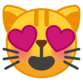 Arti Emoji 😻 Kucing Tersenyum dengan Mata Hati  KAMUS EMOJI