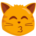 😽 Kucing Mencium dengan Mata Tertutup Messenger