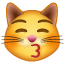 😽 Kucing Mencium dengan Mata Tertutup WhatsApp