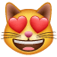 😻 Kucing Tersenyum dengan Mata Hati WhatsApp
