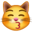 😽 Kucing Mencium dengan Mata Tertutup WhatsApp