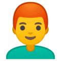 👨‍🦰 Pria Rambut Merah Google