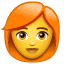 👩‍🦰 Wanita Berambut Merah WhatsApp