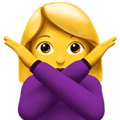 🙅‍♀️ Wanita dengan Gestur Menolak Apple