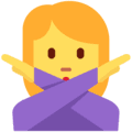 🙅‍♀️ Wanita dengan Gestur Menolak Twitter