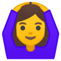 🙆‍♀️ Wanita dengan Gestur Setuju Google