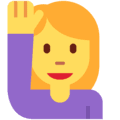 🙋‍♀️ Wanita Mengangkat Tangan Twitter