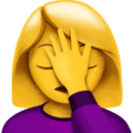 🤦‍♀️ Wanita dengan Gestur Facepalm Apple