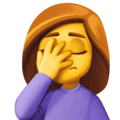🤦‍♀️ Wanita dengan Gestur Facepalm Facebook