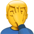 🤦 Orang dengan Gestur Facepalm Apple