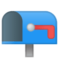 📭 Kotak Surat Terbuka dengan Bendera Turun Google