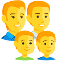 👨‍👨‍👦‍👦 Keluarga Pria Pria Anak Laki Laki Anak Laki Laki Messenger