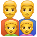 👨‍👨‍👦‍👦 Keluarga Pria Pria Anak Laki Laki Anak Laki Laki WhatsApp