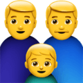 👨‍👨‍👦 Keluarga Pria Pria Anak Laki Laki Apple