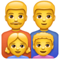 👨‍👨‍👧‍👦 Keluarga Pria Pria Anak Perempuan Anak Laki Laki WhatsApp 1