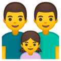👨‍👨‍👧 Keluarga Pria Pria Anak Perempuan Google