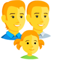 👨‍👨‍👧 Keluarga Pria Pria Anak Perempuan Messenger