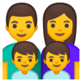 👨‍👩‍👦‍👦 Keluarga Laki Laki Perempuan Anak Laki Laki Anak Laki Laki Google