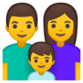 👨‍👩‍👦 Keluarga Pria Wanita Anak Laki Laki Google