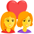 👩‍❤️‍👩 Pasangan dengan Hati Wanita Wanita Messenger