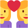 👩‍❤️‍👩 Pasangan dengan Hati Wanita Wanita Twitter