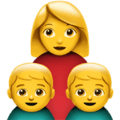 👩‍👦‍👦 Keluarga Perempuan Anak Laki Laki Anak Laki Laki Apple