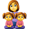 👩‍👧‍👧 Keluarga Perempuan Anak Perempuan Anak Perempuan Facebook