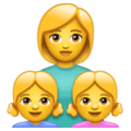 👩‍👧‍👧 Keluarga Perempuan Anak Perempuan Anak Perempuan WhatsApp