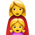 👩‍👧 Keluarga Perempuan Anak Perempuan Apple