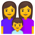 👩‍👩‍👦 Keluarga Perempuan Perempuan Anak Laki Laki Google