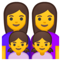 👩‍👩‍👧‍👧 Keluarga Perempuan Perempuan Anak Perempuan Anak Perempuan Google