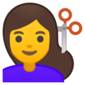 💇‍♀️ Perempuan Potong Rambut Google