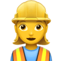 👷‍♀️ Pekerja Konstruksi Wanita Apple
