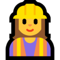 👷‍♀️ Pekerja Konstruksi Wanita Microsoft
