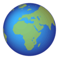 🌍 Globe Menampilkan Eropa Afrika