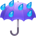 ☔ Payung dengan Tetesan Hujan Facebook