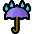 ☔ Payung dengan Tetesan Hujan Microsoft