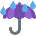 ☔ Payung dengan Tetesan Hujan Twitter