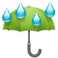 ☔ Payung dengan Tetesan Hujan WhatsApp